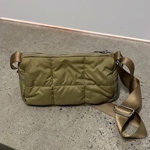 top shop olive puffer cross body purse